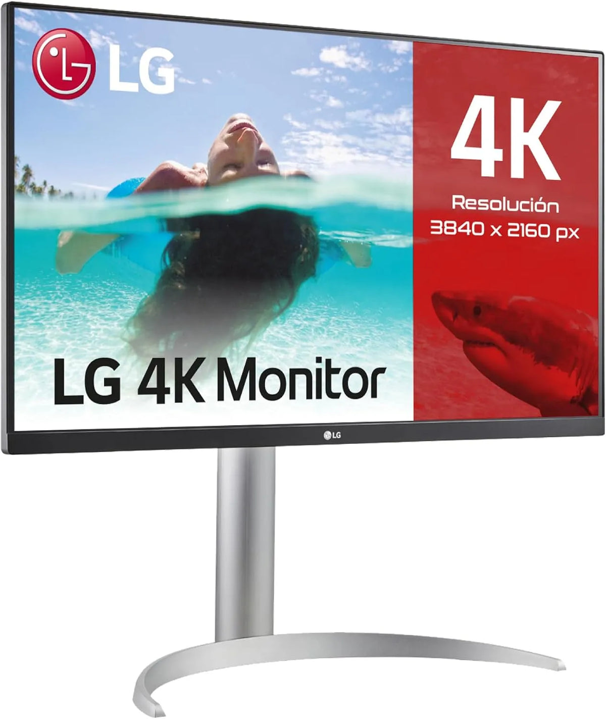 LG modèle DisplayHDR400 27UP85NP-W PC 27 5ms, Dalle IPS résolution UHD 4K, 3840x2160, 60Hz, DisplayHDR400, DCI-P3 95%, puissance 90W, Pied réglable