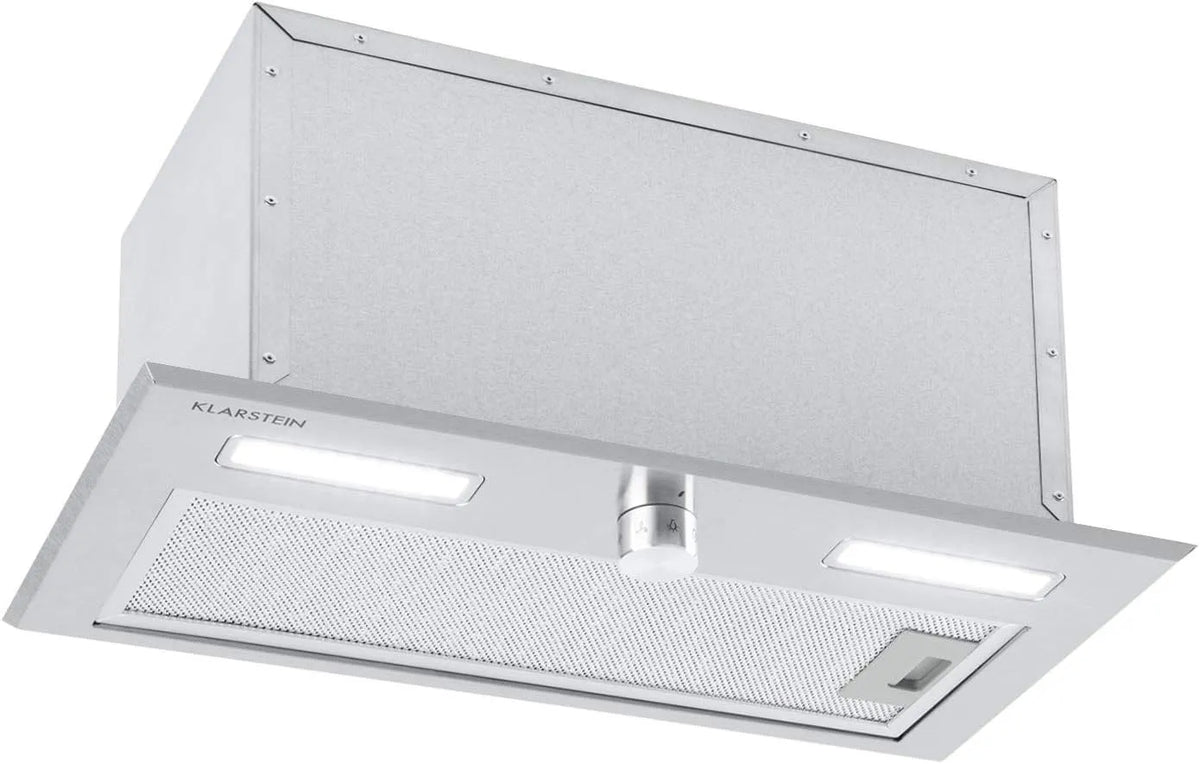 Klarstein ventilateur, Simplica 52 Module, largeur 52 cm, éclairage LED: 2x 1,5 W, hotte encastrée, hotte aspirante, débit d'air extrai: 400 m³/h
