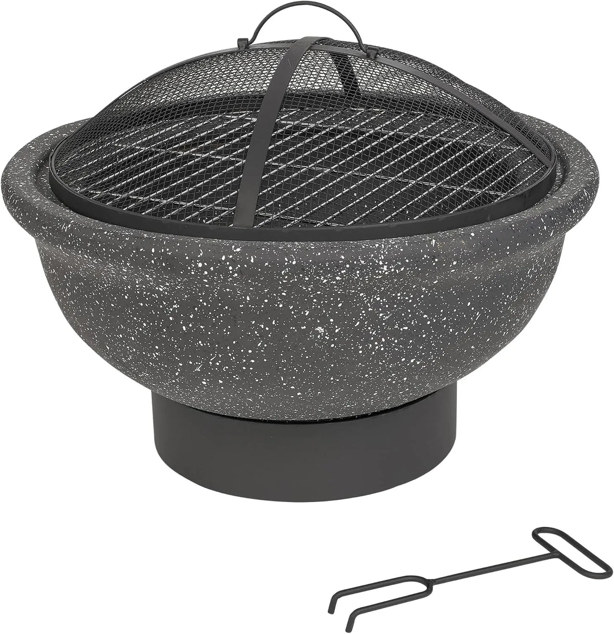 Barbecue, Brasero rond MGO pour et jardin finition noire