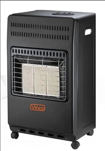 Gaz propane Poêle à, 3 sélections de puissance, Arrêt à l'arrêt, GPL Vinco Made in Turkey, Sûr, finition noire, jusqu'à 4200 W, butane