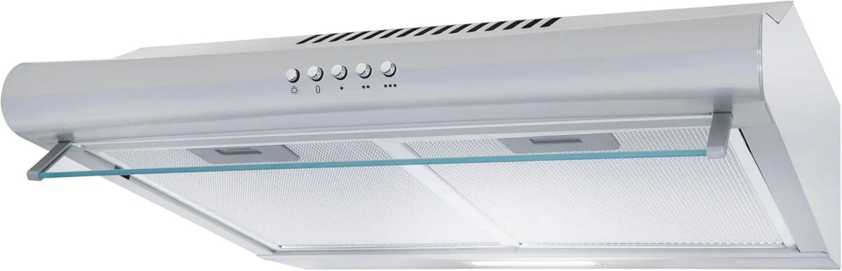 Exquisit hotte aspirante UBH50-020, filtre à graisse métallique, 50 cm de large, 3 niveaux de ventilation, inoxlook, fonctionnement par extraction