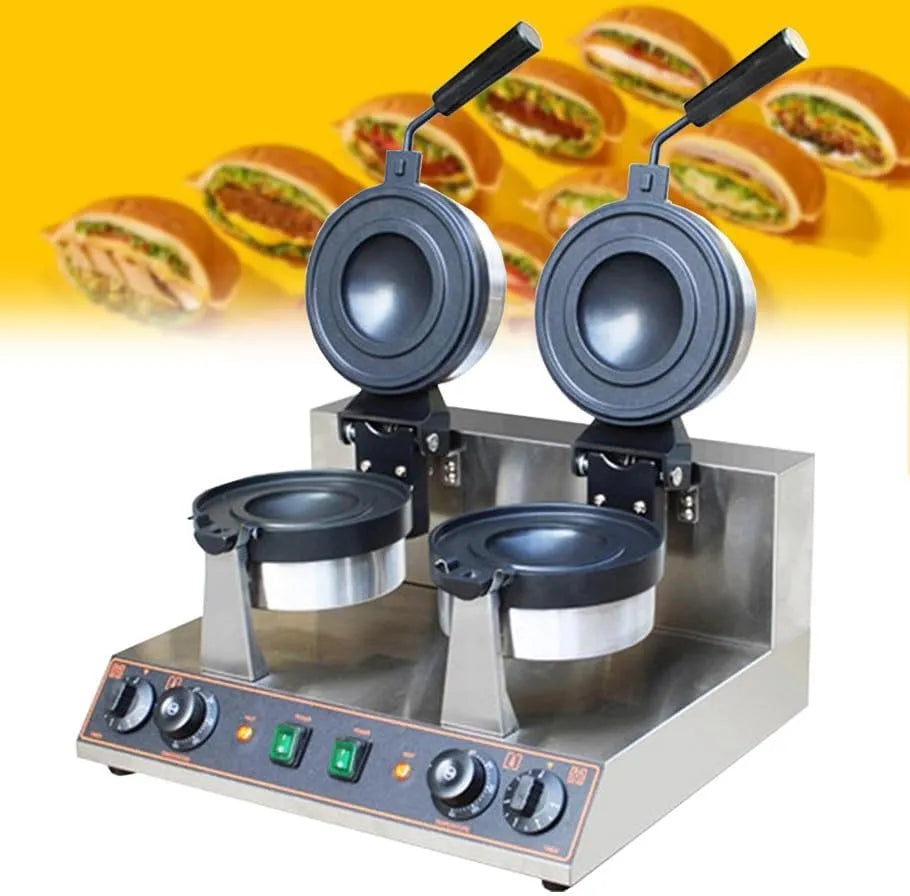 Hamburgers Appareil À, Presse À Paninis Professionnelle, Gaufrier Et Machine À Rouleaux De Printemps 1300 W, Double Head, Température Ré