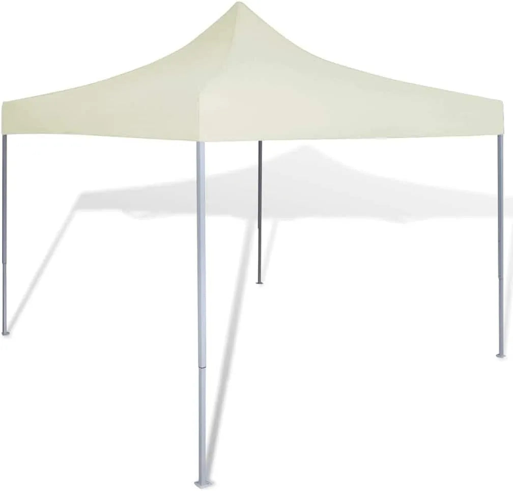 Tonnelle pliante, 3 x 3 m crème avec cadre en acier revêtu par pulvérisation, dimensions 291 x 291 x 315 cm, polyester 220 g