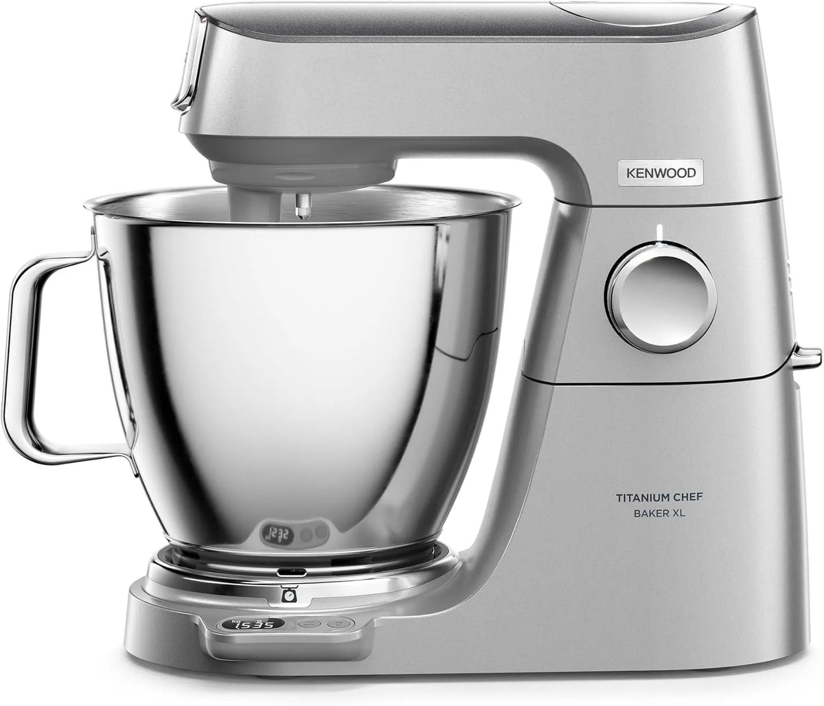 Kenwood robot pâtissier KVL85.224SI, puissance 1200W, avec Balance Intégrée, Pétrin, Blender, finition argentée, Bol en Acier Inoxydable 5L et 7L