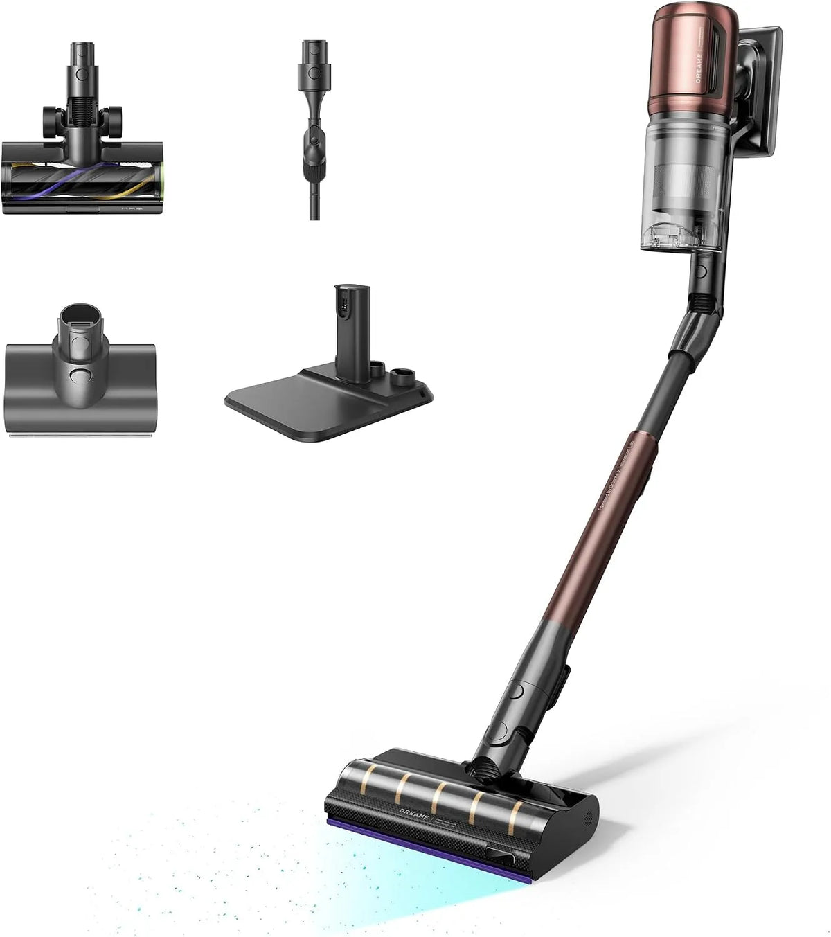 Dreame aspirateur sans fil V30, Nettoyage des Bords à 0 mm, 30 000 PA, 330 AW, Autonomie 90 Min, sans Nœuds, des Sols Durs et des Poils