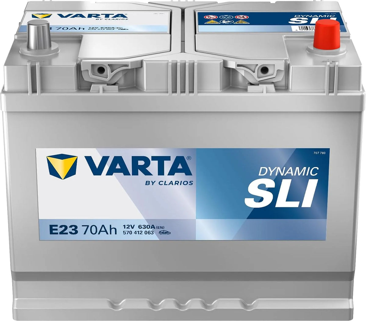 Modèle Dynamic Batterie Voitures E23 Varta Blue, tension 12 V 70Ah 630 Amps