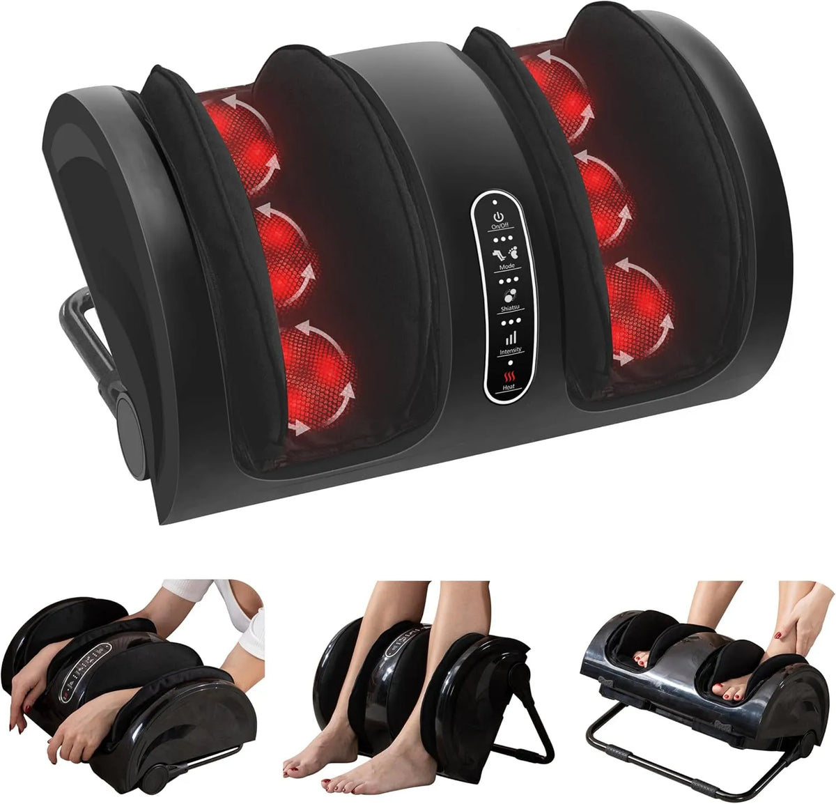 De Massage Des Pieds Avec Chaleur Snailax Appareil, Masseur Pieds Shiatsu, Massage Pied Par PéTrissage, Soulager Mollets, Chevilles, Jambes