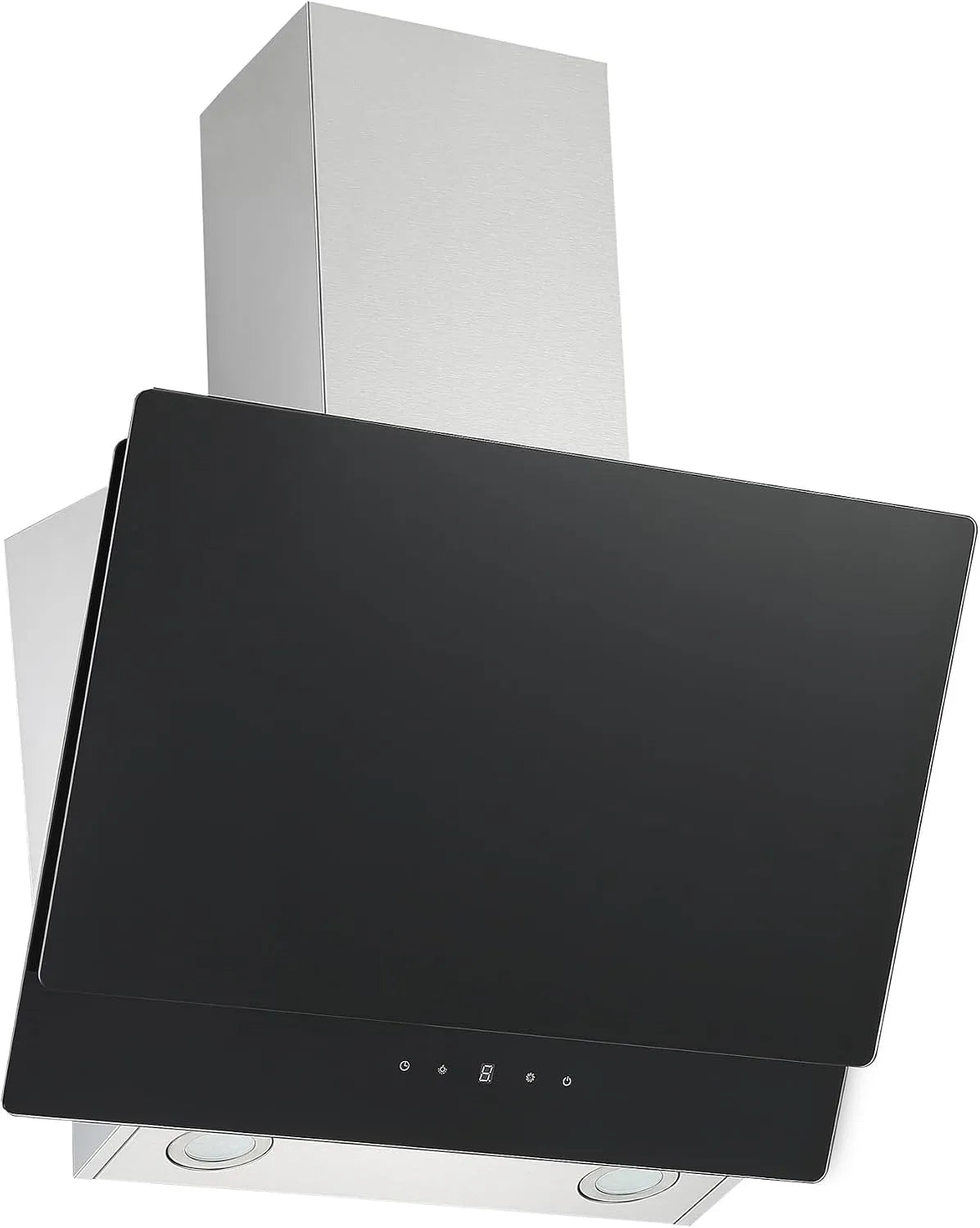 Respekta hotte aspirante CH77060SA, inclinée 60 cm, 53-66 dB, Fonction d'évacuation et de recyclage de l'air, sans tête