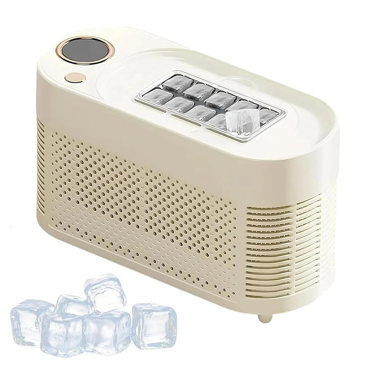 Machine à glaçons 8Ice-White-Car-Use, Mini Compacte Produisant 8 Glaçons En 10 Minutes Et Silencieuse, Portable, Idéale Pour La Maison, Le Bureau