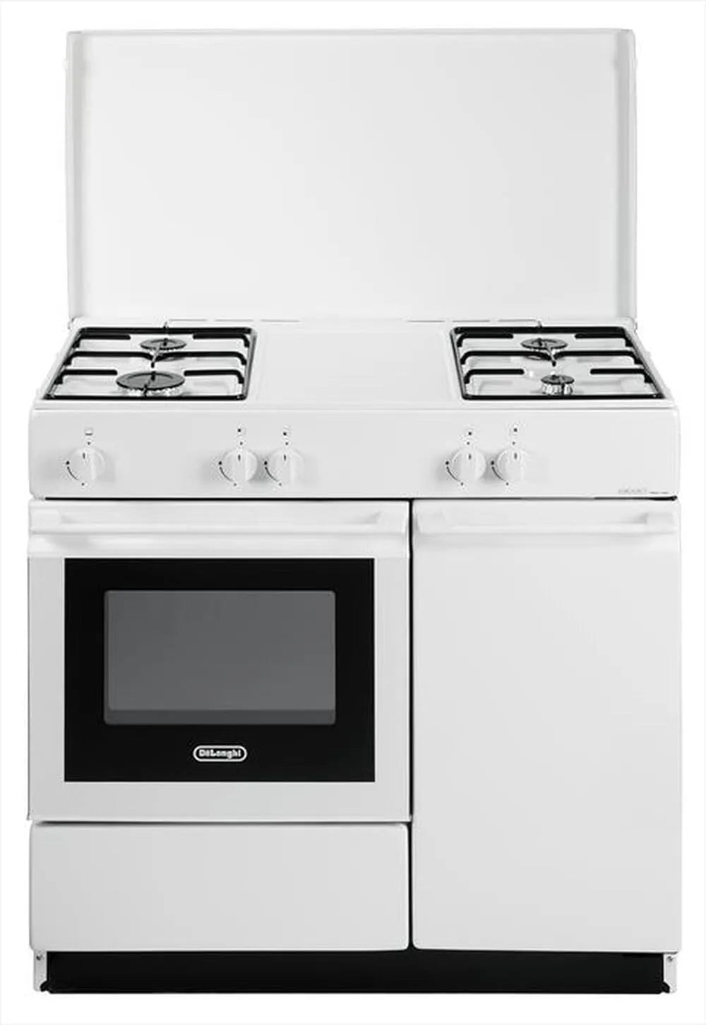 Cuisinière à gaz SGW854NM, avec four 4 brûleurs finition blanche 86 x 50 cm