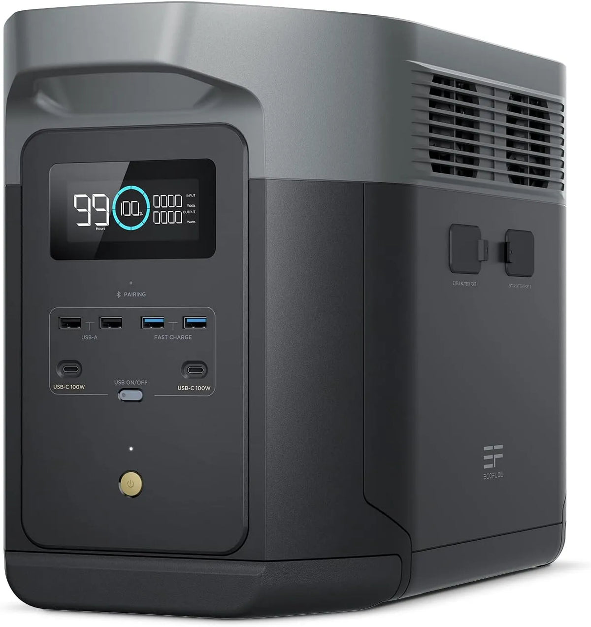 Station électrique portable, puissance de sortie 3100 W, capacité 2048Wh, recharge rapide, camping, portable EcoFlow DELTA 2 Max, pour la maison