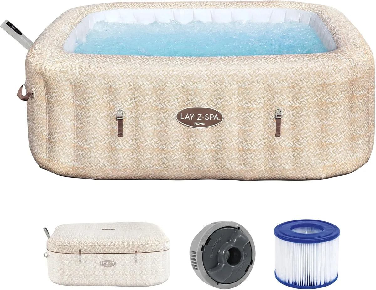 Bestway modèle x79 x28 2.01mx2.01mx71cm, Rome MaxHold EnergySense UltraFit Smart AirJet 7 Sable Marbre Carré