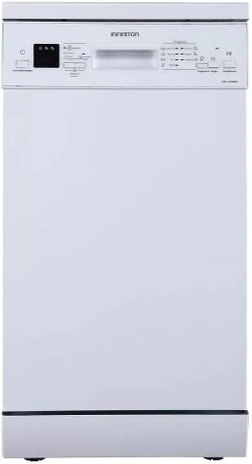 Lave-vaisselle, Infinity 45 cm finition blanche A++ 10 couverts avec troisième drap-housse