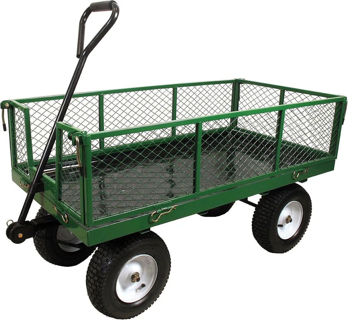 Modèle 13x350-6 Greenstar, Dimensions Benne 114 x 59 x 30 cm, Chariot à roulettes Grillagé à Ouverture Latérale, Capacité Max: 454 kg