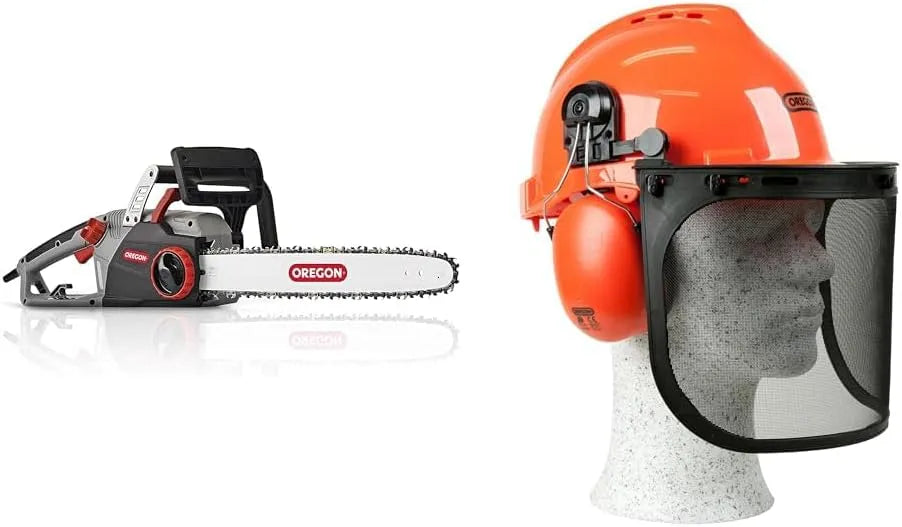 Tronçonneuse CS1500, Faible Rebond & Yukon Casque de Sécurité pour, Casque de Protection, Électrique Oregon 2400W