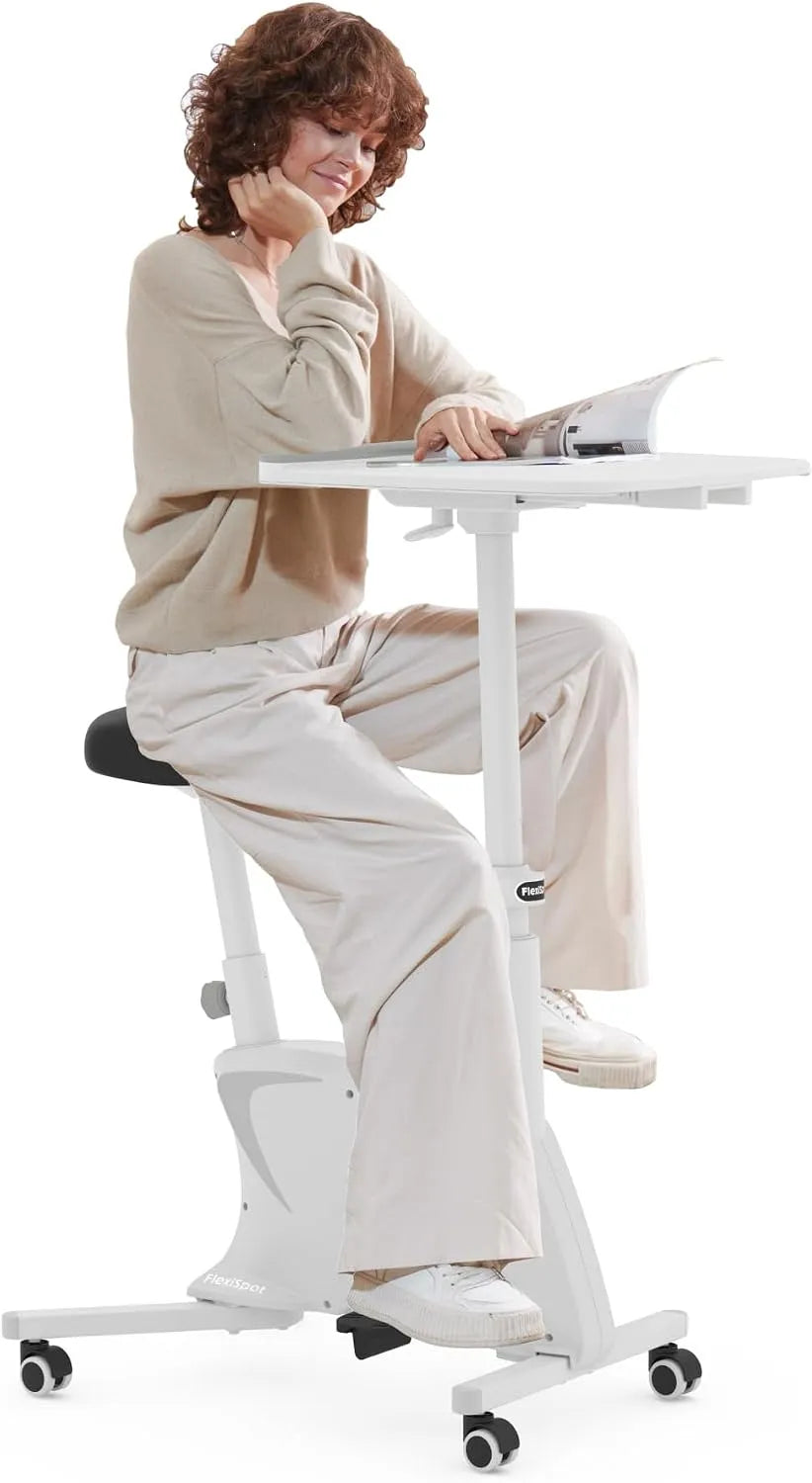 Vélo FlexiSpot, d'appartement avec tablette, idéal pour la maison et l'extérieur, de fitness portable avec cadre stable et fonctionnement silencieux