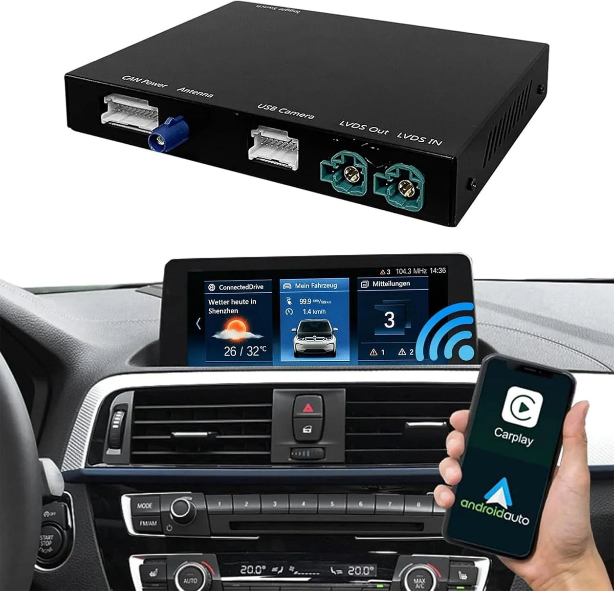 Apple 2017-2020, M3, M5, X2, X4, X6 année, Support pour Carplay Navigation Mirrorlink, pour BMW 1/2/3/4/5/6/7, M4