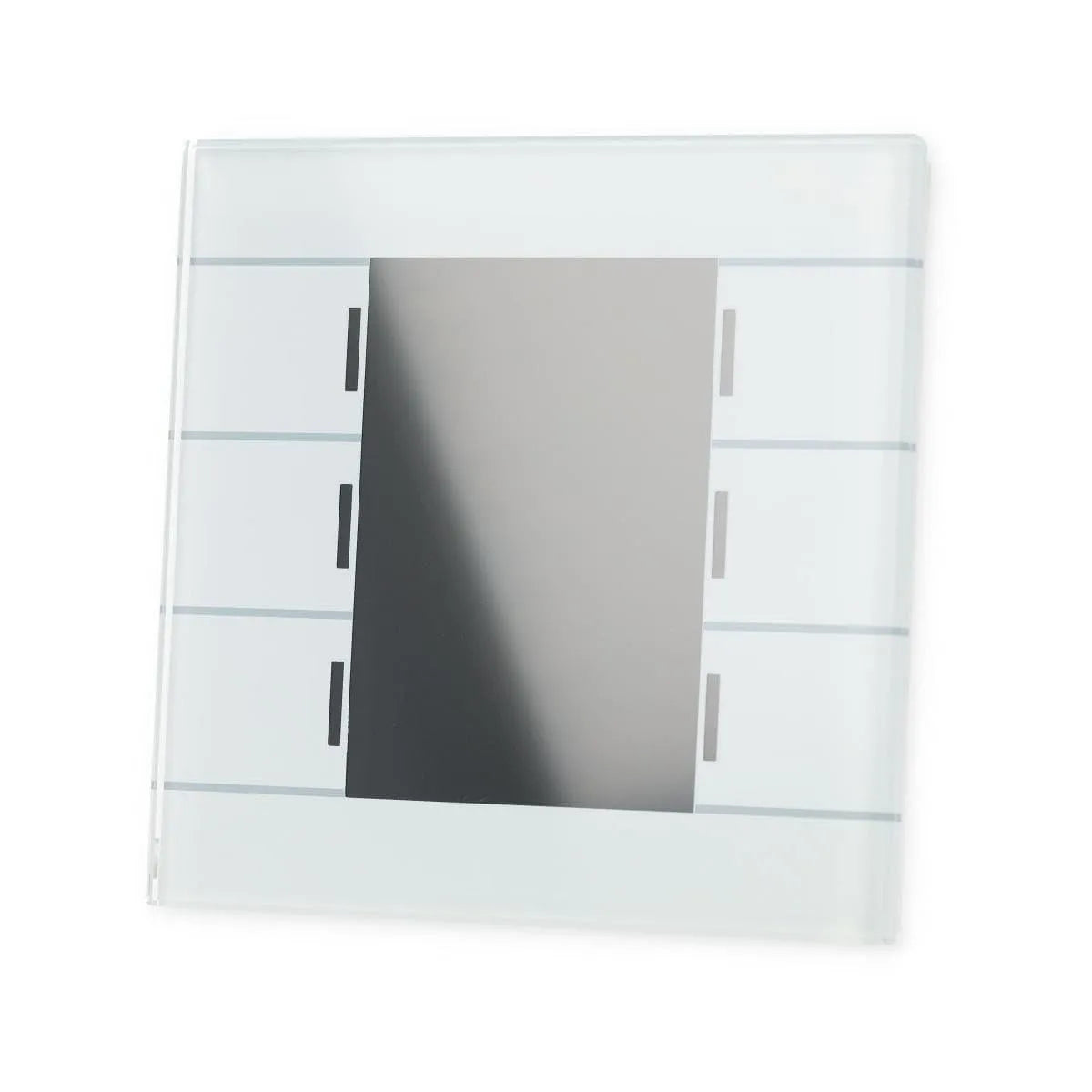 Modèle en Verre Smart avec écran Couleur BE-GBZW.01 Unité Centrale, finition blanche pour domotique KNX