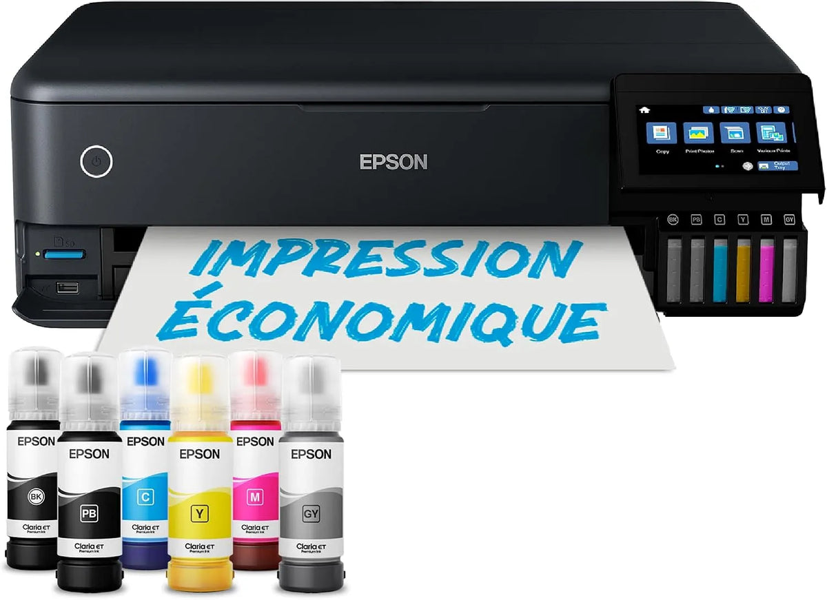 Imprimante ET-8550, photo A3+ EcoTank avec réservoir d'encre et Wi-Fi