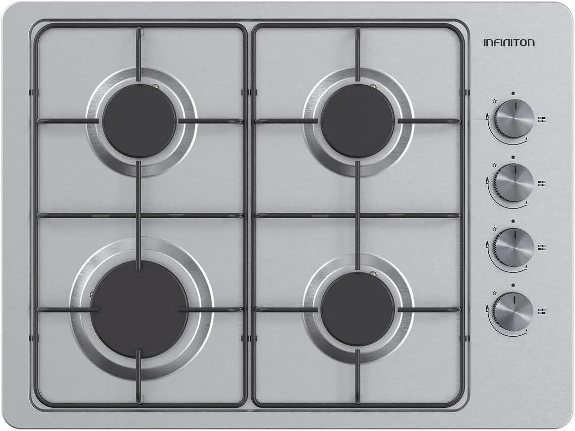 Plaque de cuisson GAS43BXAL Infiniton, diamètre spécial de 43 cm de profondeur, de gaz, allumage manuel, largeur 60 cm, 4 brûleurs