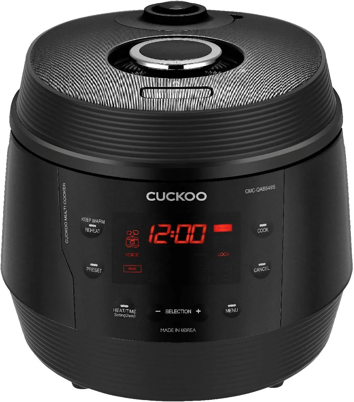 CMC-QAB549S CUCKOO, finition noire, 8 en 1 Multicuiseur ICOOK Q5 avec 10 modes préprogrammés