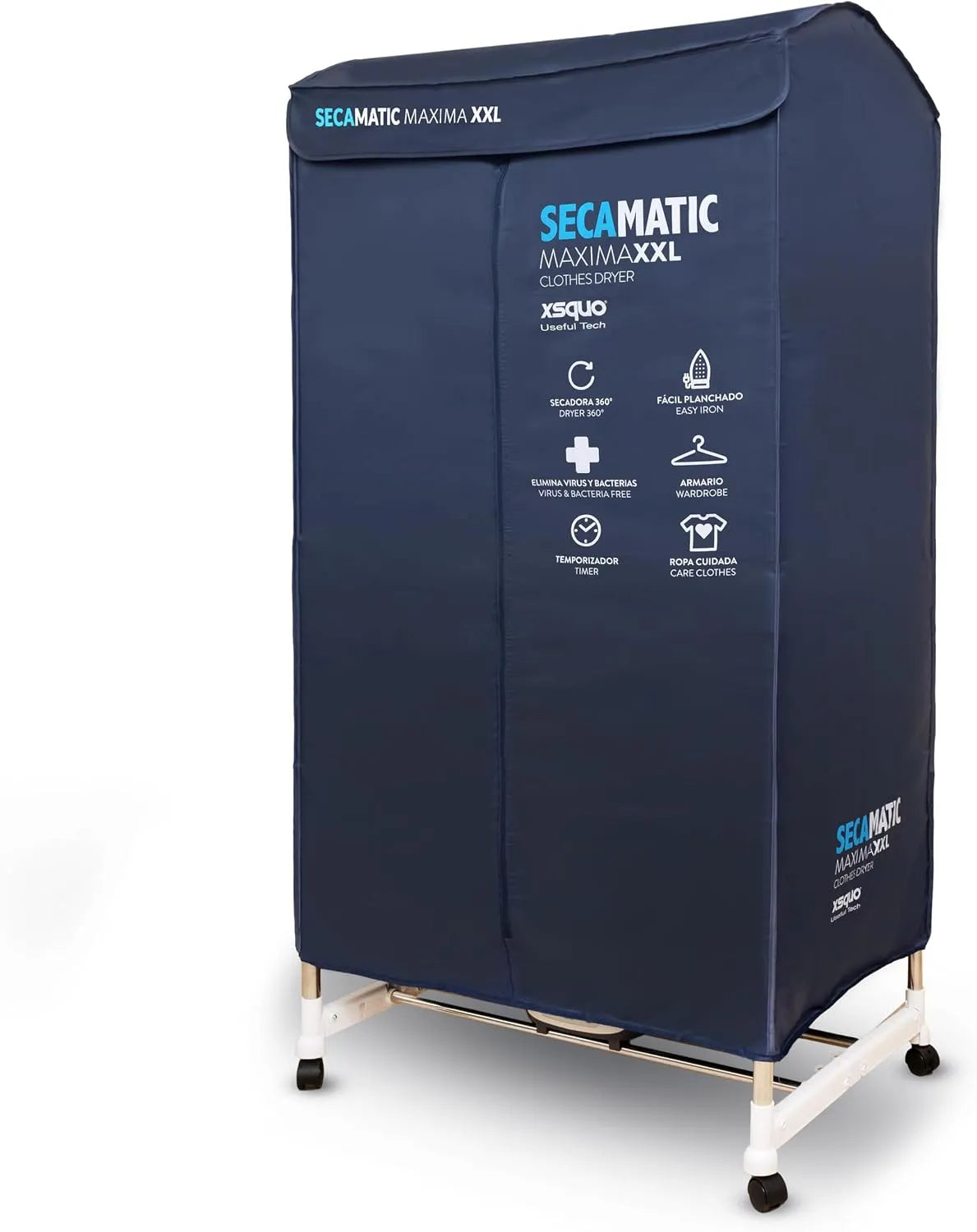 Sèche-linge, capacité de séchage 15 kg et 30 kg d'étendoir et d'armoire Minuterie 180 min, par ventilation 1200 W, silencieux