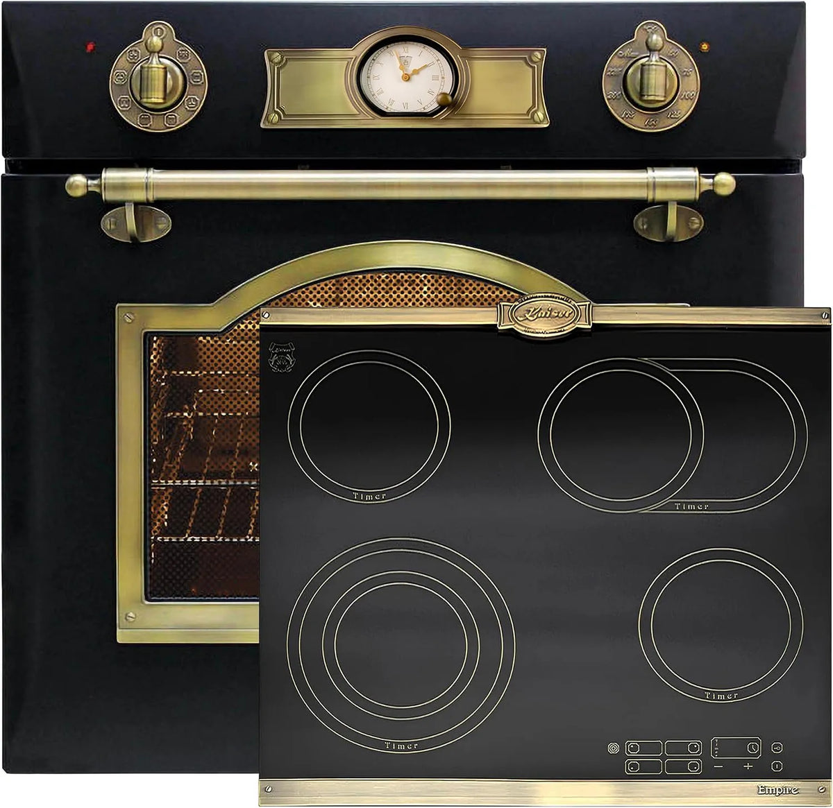 Cuisinière EH 6355 KCT 6185 Kaiser Em IEm, à induction encastrable rétro électrique 60 cm 67L+ plaque vitrocéramique 60 cm 4