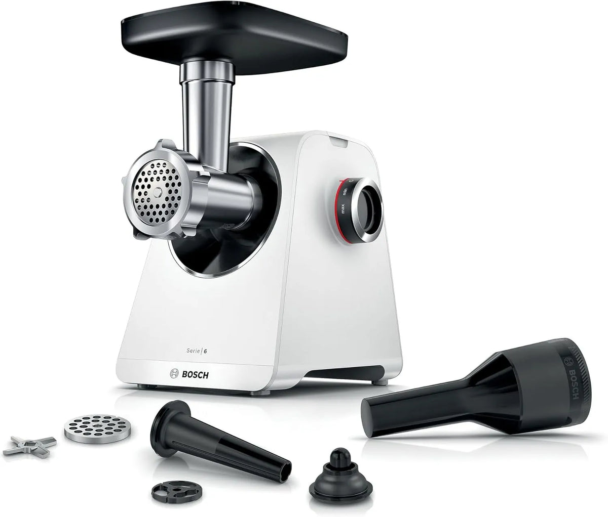 Gamme 6 BSH Electroménager, Série 6, puissance 2100 W, Hachoir à viande MultiPower, finition blanche