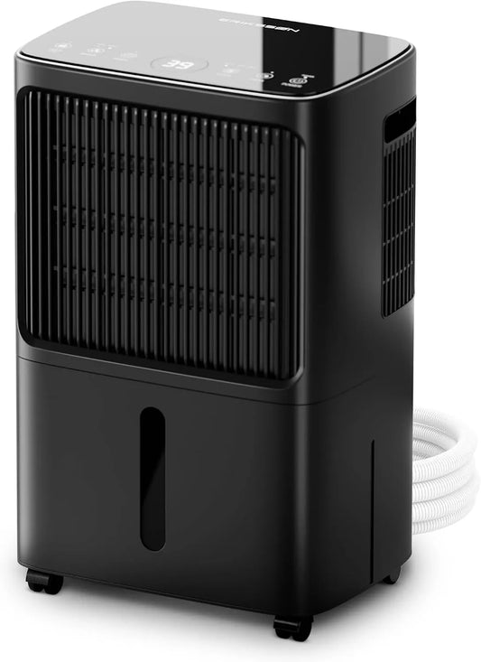 Déshumidificateur, Élimine 16 L d'humidité par 24 h, Pour une pièce d'environ 70 m², 140 m³, avec affichage LED, minuterie et sécurité enfant