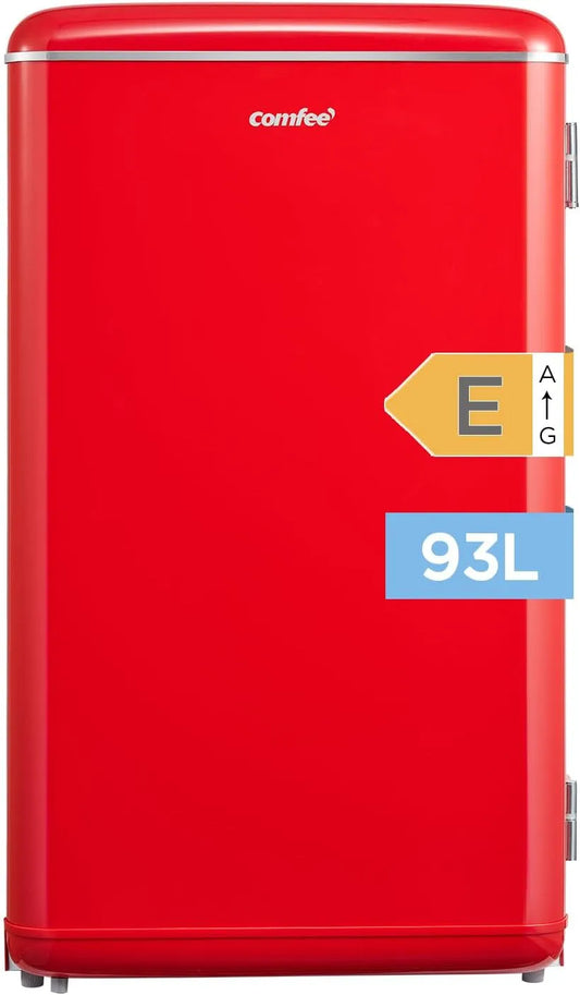 Comfee réfrigérateur, capacité 93 litres, au bureau et à l'hôtel, mini, silencieux, rouge, de table, ' Petit, design rétro