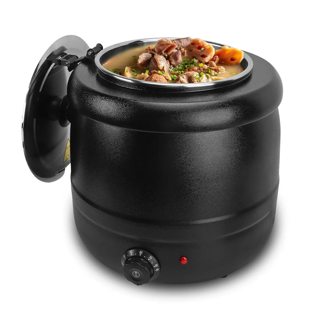 Soupe Électrique Marmite à, capacité 10L, puissance 400W, Doublure Amovible en Acier Inoxydable, Isolation Thermique