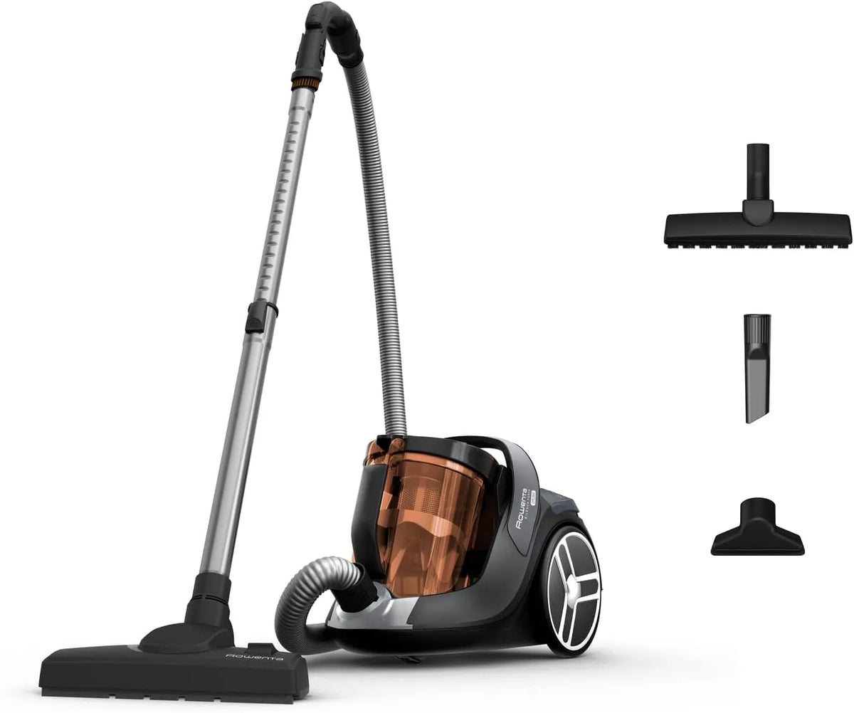 Rowenta aspirateur RO7230EA, Silence Force Cyclonic sans sac, Performant, Elégant, Fabriqué en France, finition grise, Capacité 2,5 L, traineau
