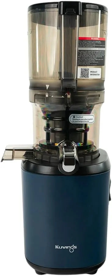 Extracteur de jus AUTO6 Kuvings |, Panier 1,7L, Découpe automatique des fruits et légumes entiers, Mains libres, Nettoyage facile, Bleu marine