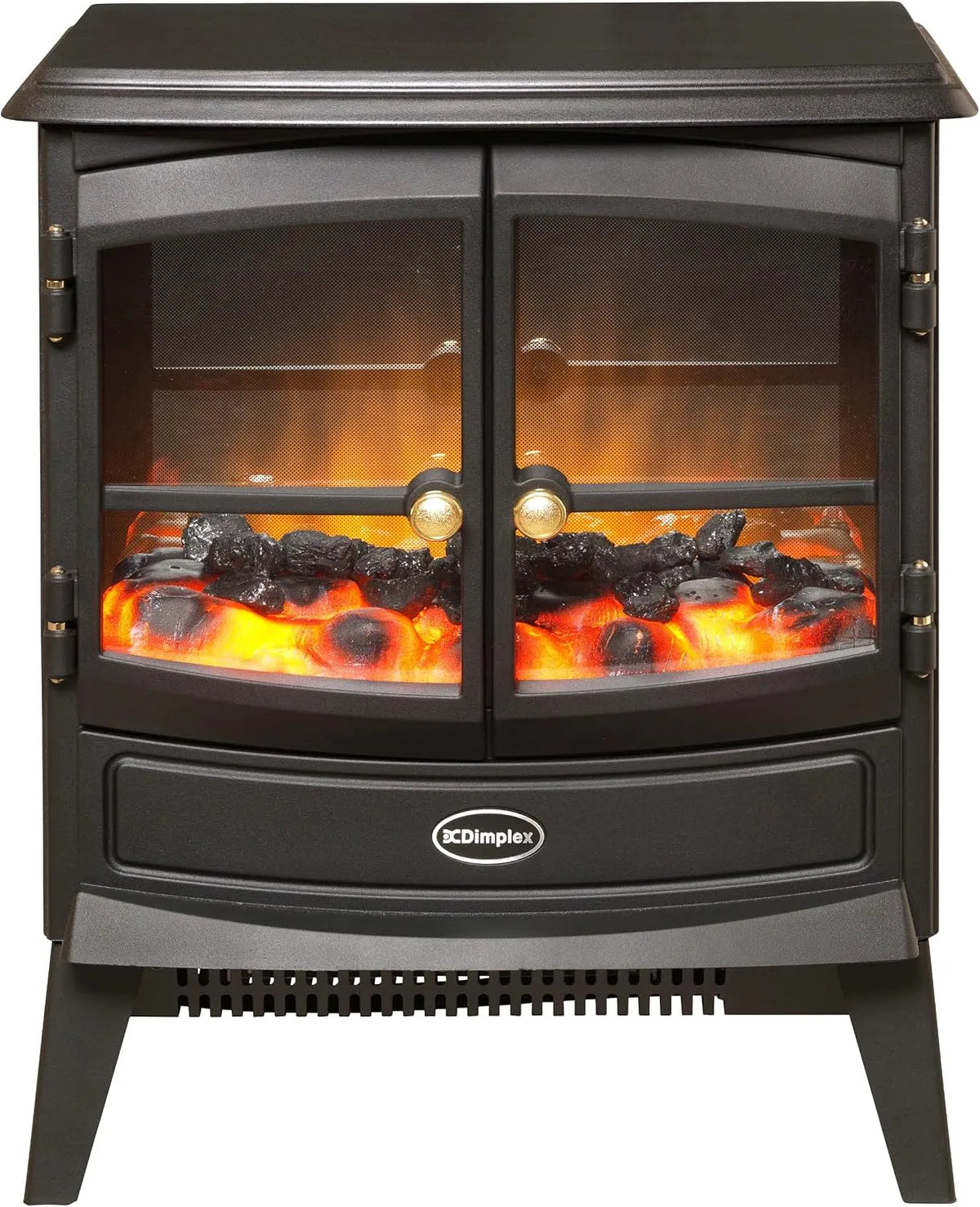 Cheminée électrique Dimplex Springborne, Chauffage 2 KW Activable, Autoportant, Thermostat et Télécommande Incluse
