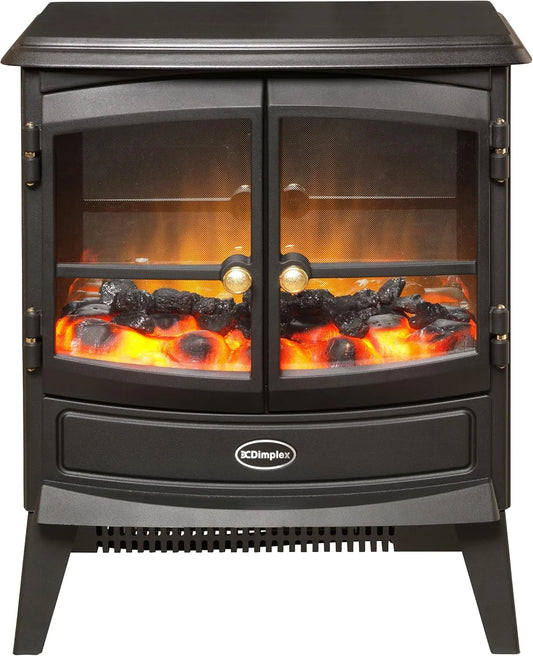 Cheminée électrique Dimplex Springborne, Chauffage 2 KW Activable, Autoportant, Thermostat et Télécommande Incluse
