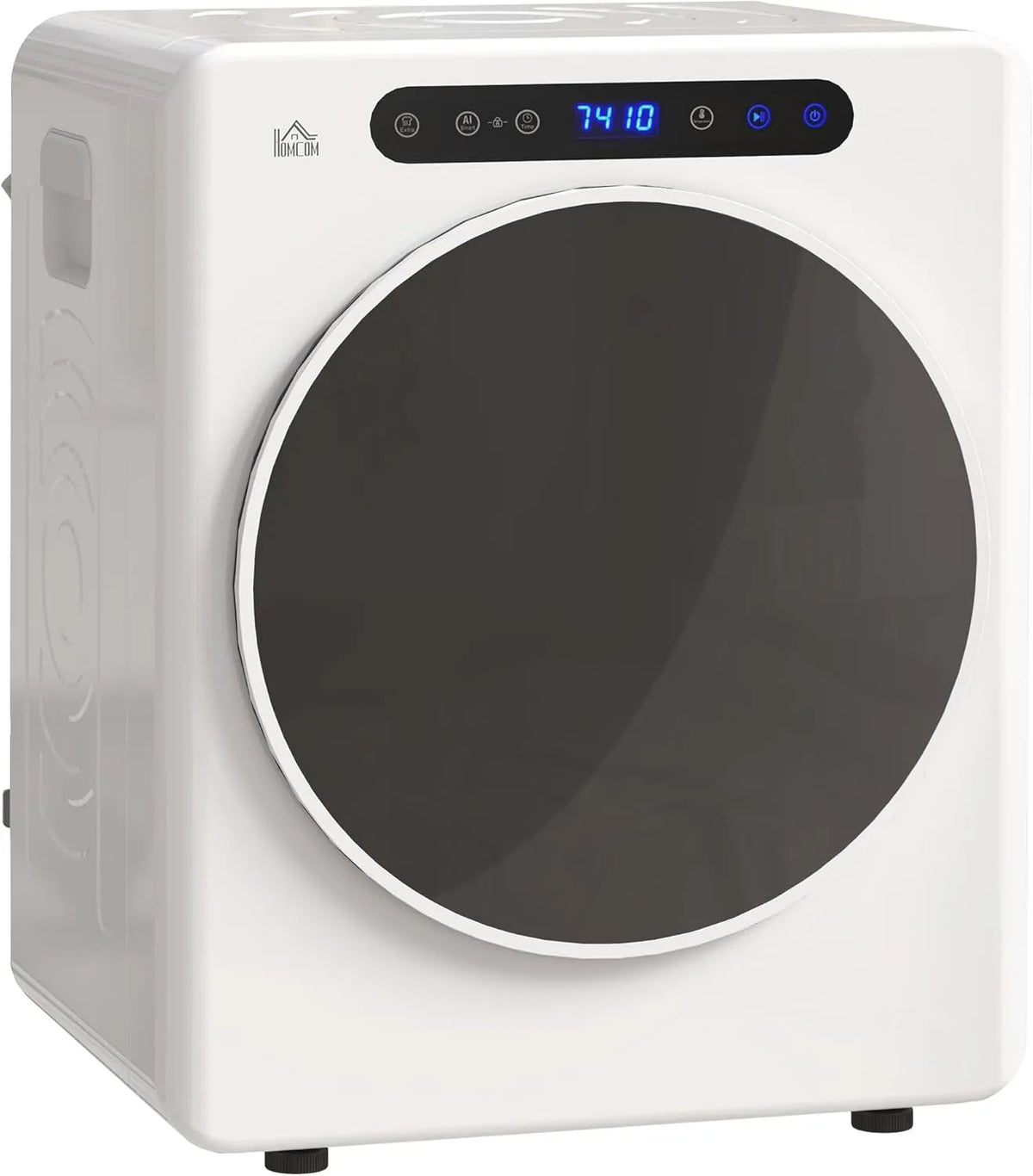 Homcom sèche-linge, électrique 1000 W 3 Kg avec 6 modes de séchage, cuve en acier inoxydable, charge frontale, minuterie, pour appartement, maison