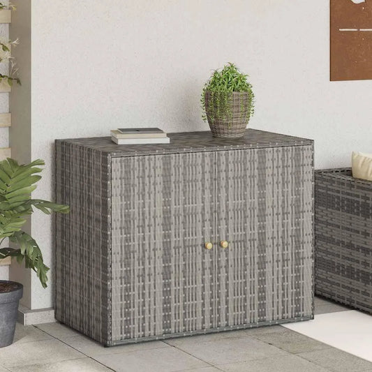 Armoire de jardin, dimensions 100 x 55 x 80 cm, matériau robuste pour l'extérieur, avec poignées en bois d'acacia, balcon, terrasse