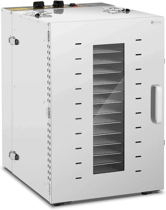 Déshydrateur alimentaire RCDA-1350/100S Royal Catering, 40-90 °C, Minuterie 0-15 h, Inox, puissance 1500 W, 16 Étages