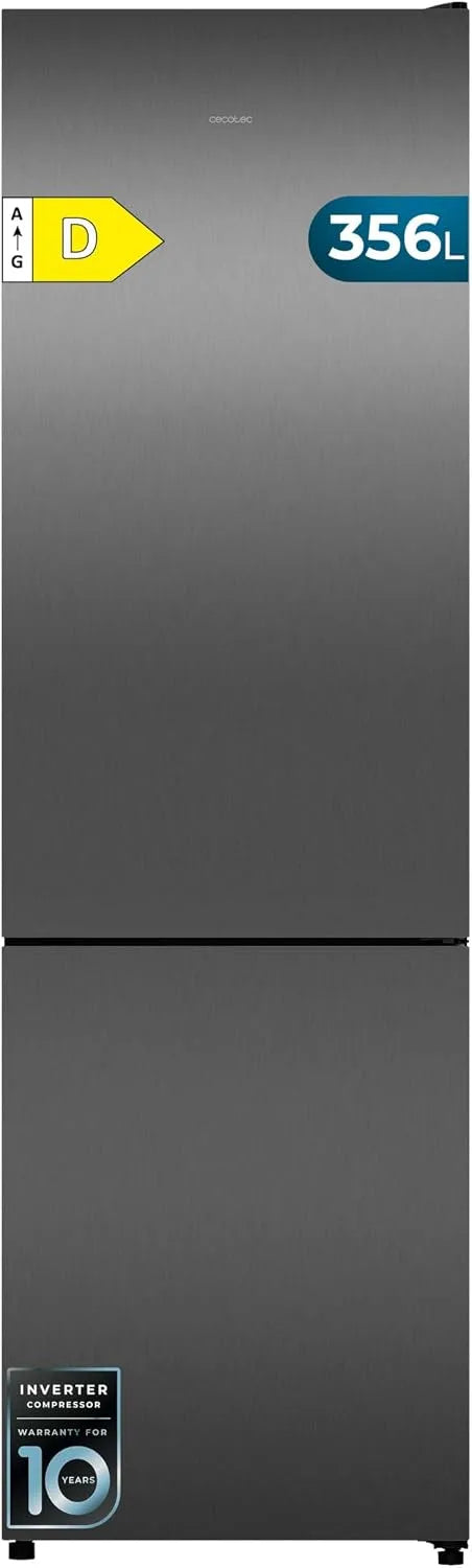 Cecotec réfrigérateur 356i, Combi 356L Bolero CoolMarket Combi Dark D. 200cm de Hauteur, 59,5 cm de Largeur, classe énergétique
