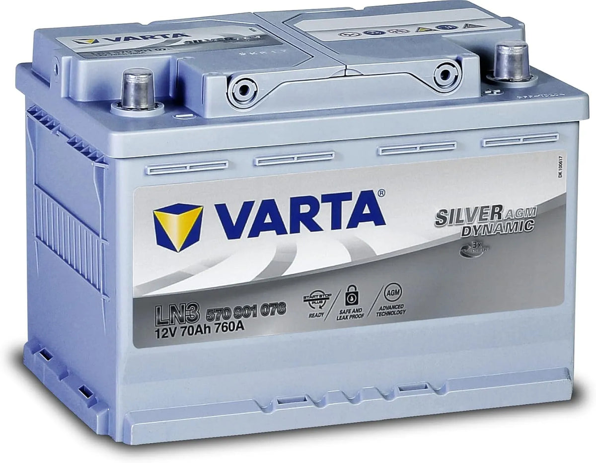Modèle Varta Ah 760A AGM 70 E39 Varta AGM, EN