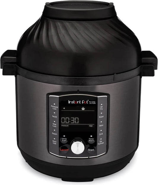Friteuse à air chaud, Multicuiseur 11 en 1, capacité 7.6 L, Instant Pot Pro Effet Croustillant, Chauffe-Plat et Fonction Pâtisserie, Autocuiseur