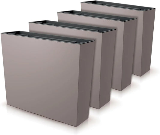IMJ-Global, 4 Jardiniere Exterieur Grande Taille 58x18x49,8cm, Pot de Fleur 44 litres, Insert de 12 litres, Mocca