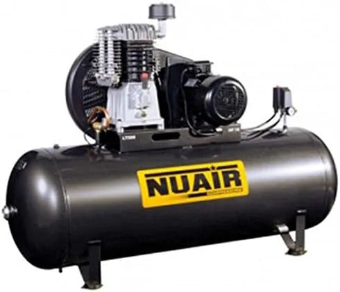Compresseur, d'air à piston bi-étagé cylindres en fonte 500 litres 14 bar NUAIR