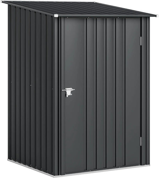 Abri de jardin Outsunny, 0,92 m² en Acier galvanisé, dimensions 100 x 104 x 160 cm, Remise à Outils avec Porte battante verrouillable, Toit incliné