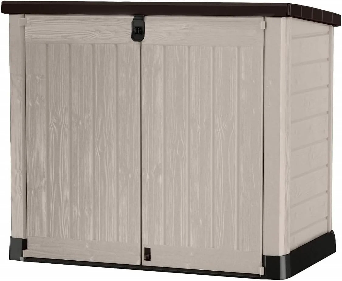 Abri Horizontal Range Poubelle SIO Pro Keter, capacité 1200 litres, Beige
