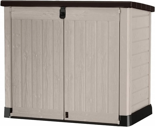 Abri Horizontal Range Poubelle SIO Pro Keter, capacité 1200 litres, Beige