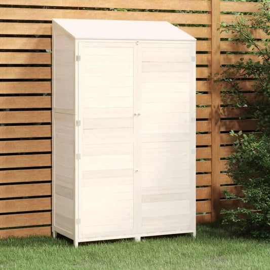 Abri de jardin Outsunny, en bois de pin massif finition blanche 102 x 52 x 174,5 cm Entrepôt robuste pour jardin et atelier
