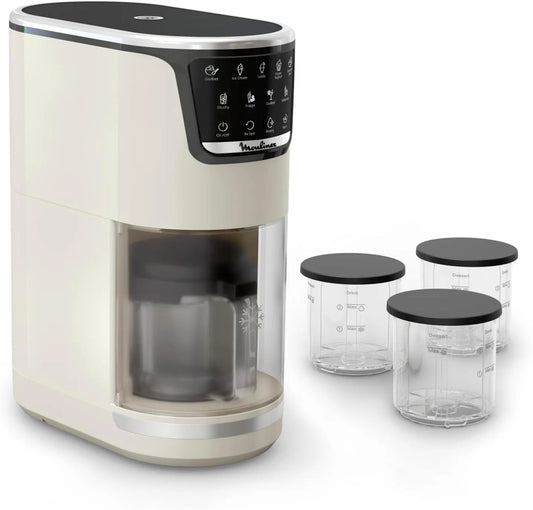 Moulinex Dolci MJ602AF0, Sorbetière 10 programmes en 1, nettoyage avec rinçage automatique, technologie 1 Step Perfector