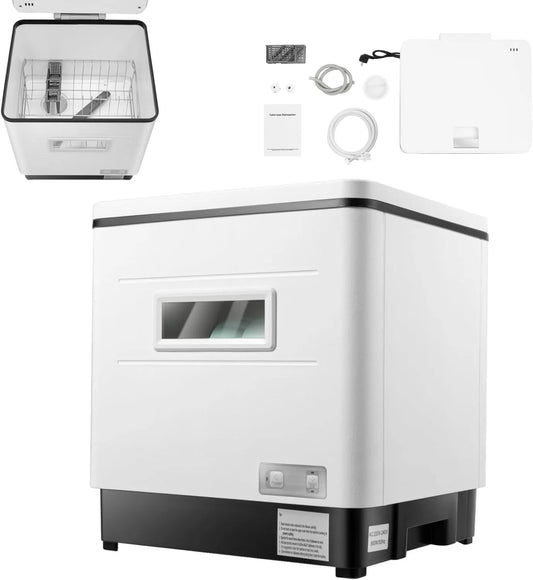 Lave-vaisselle, température de fonctionnement 70 °C, en acier inoxydable 800 W, de table exquis, autonome petit, 360 ° eau rotatif spray
