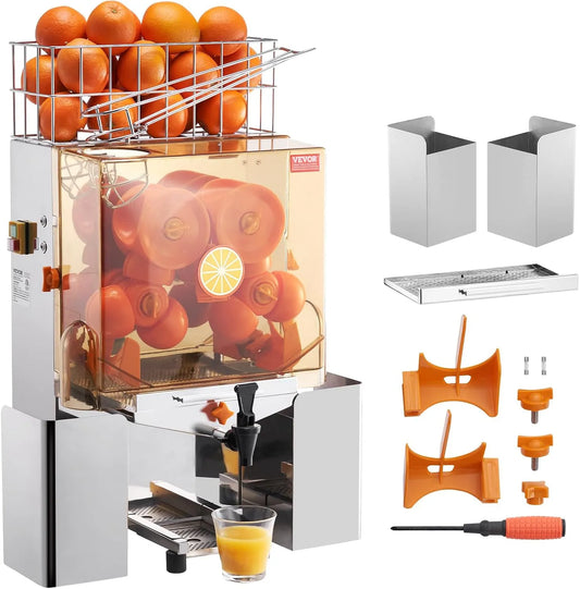 Vevor extracteur de jus, Presse-Agrumes Électrique Commercial 120 W Alimentation Automatique